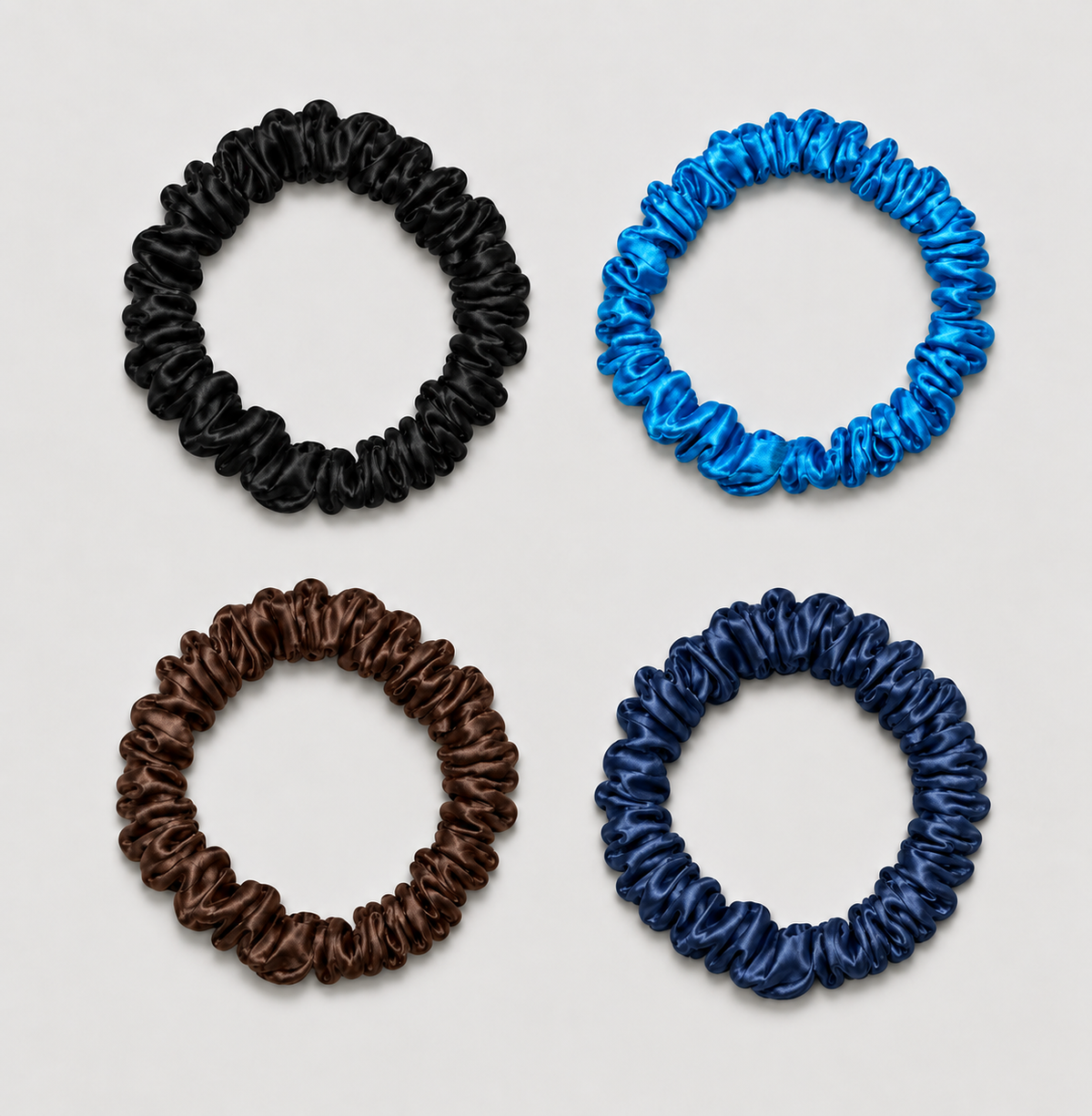 Silke Scrunchies Mini | 4-pak | Dark Mix
