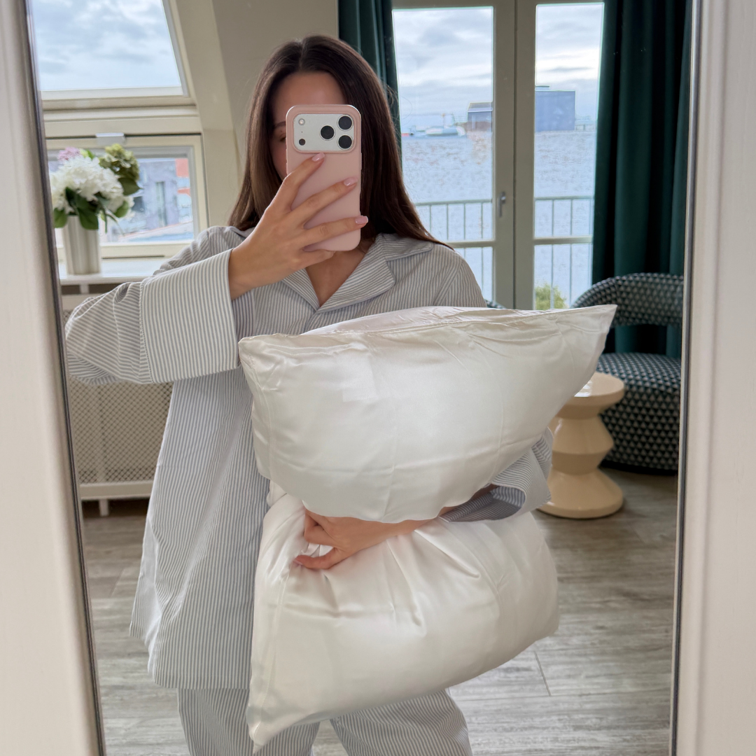 Silke Pudebetræk | Hvid