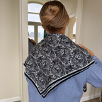 SilkWool Scarf – 70% Uld / 30% Mulberry Silke | Midnight Paisley
