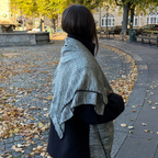 SilkWool Scarf – 70% Uld / 30% Mulberry Silke | Nordic Grey (XL 140x140)