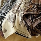 SilkWool Scarf – 70% Uld / 30% Mulberry Silke | Midnight Paisley