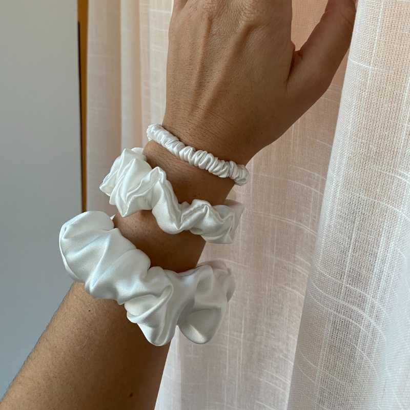 Silke Scrunchie Big | Hvid