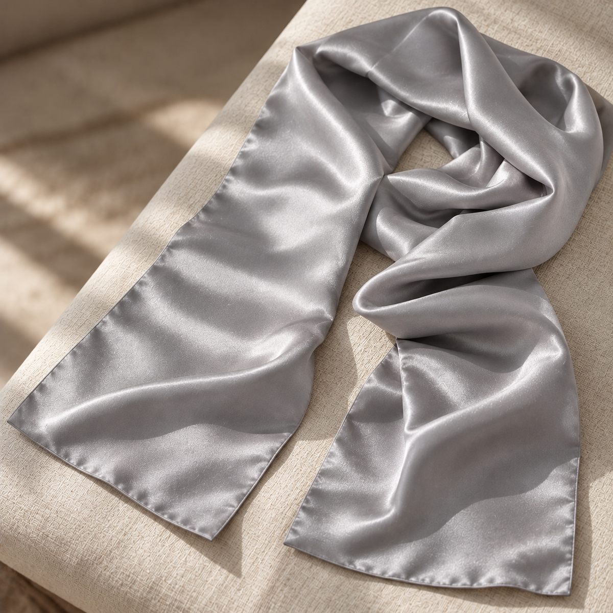 Signature Silketørklæde | Grey | 55x175 cm