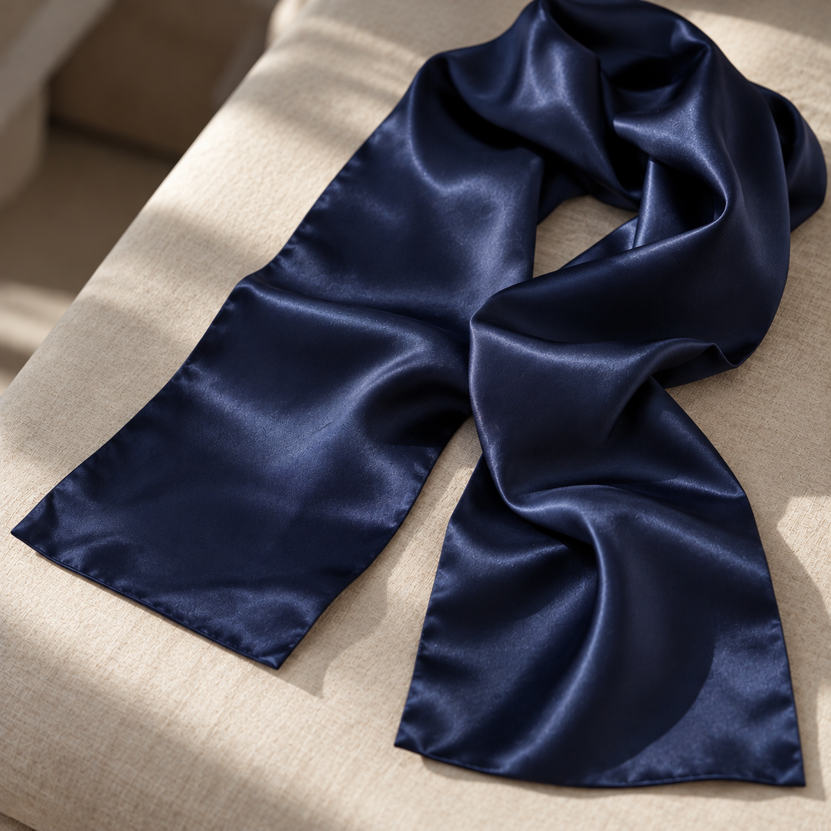 Signature Silketørklæde | Navy | 55x175 cm