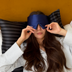 Cozy Silke Sovemaske | Navy