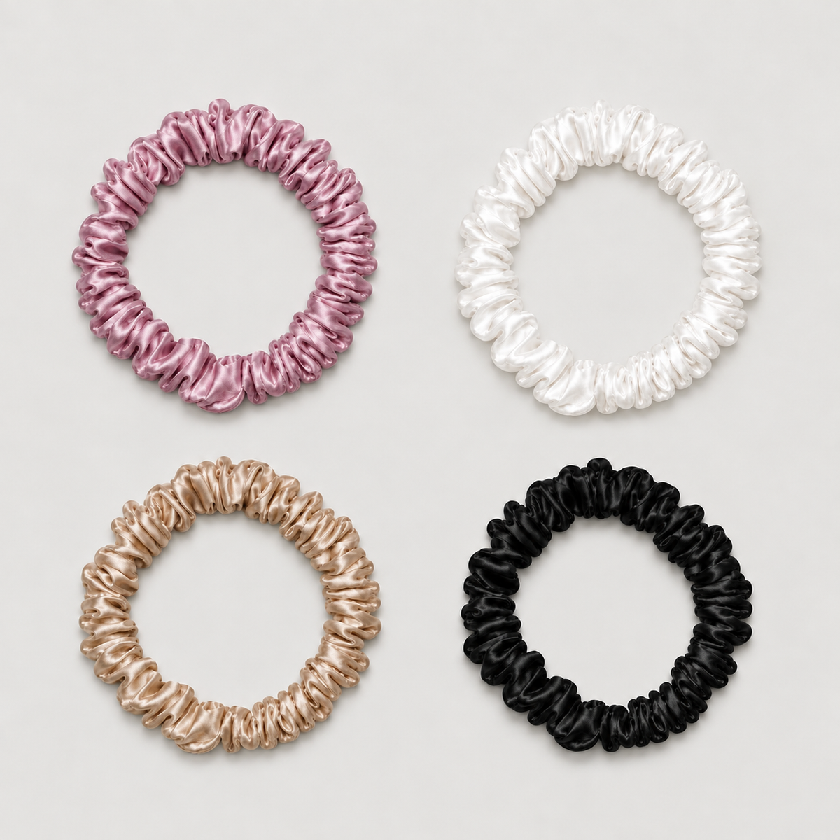 Silke Scrunchies Mini | 4-pak | Light Mix