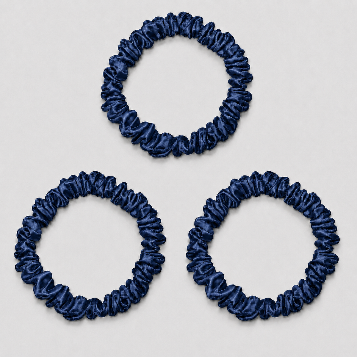 Silke Scrunchies Mini | 3-pak | Navy Blå