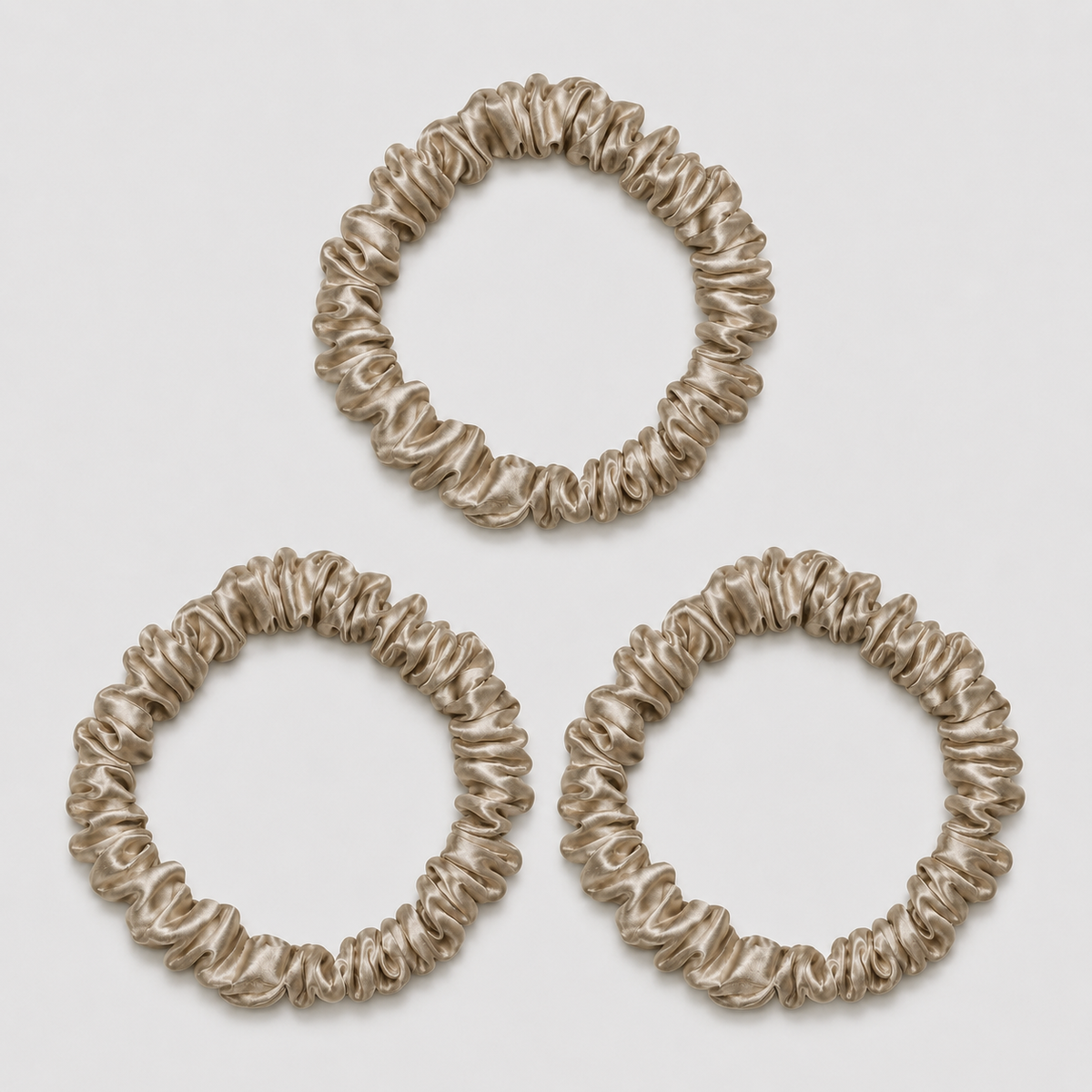 Silke Scrunchies Mini | 3-pak | Beige