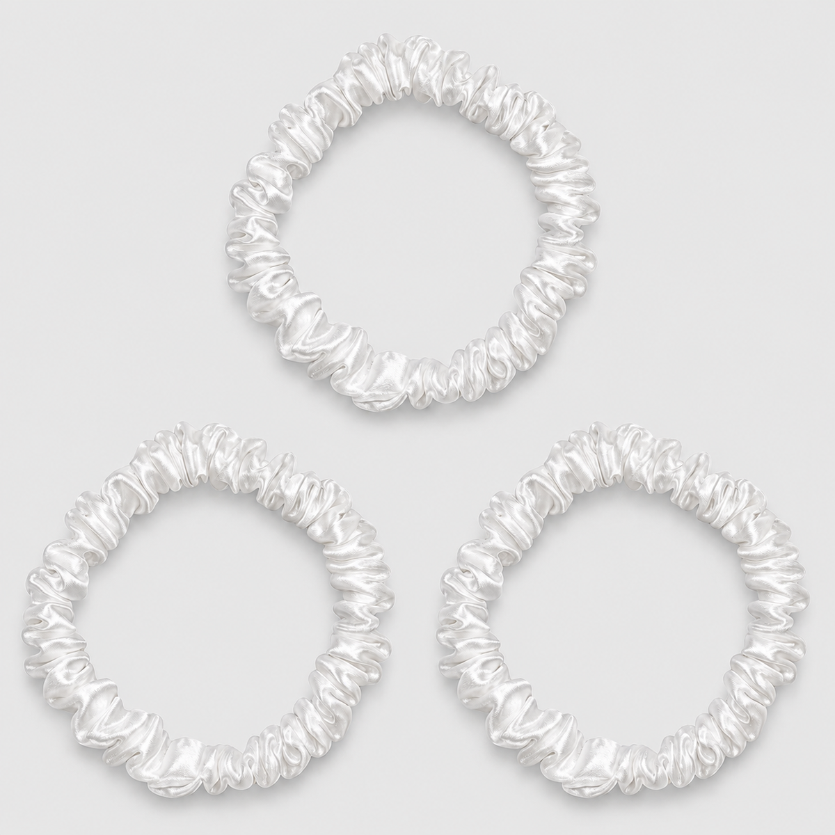 Silke Scrunchies Mini | 3-pak | Hvid