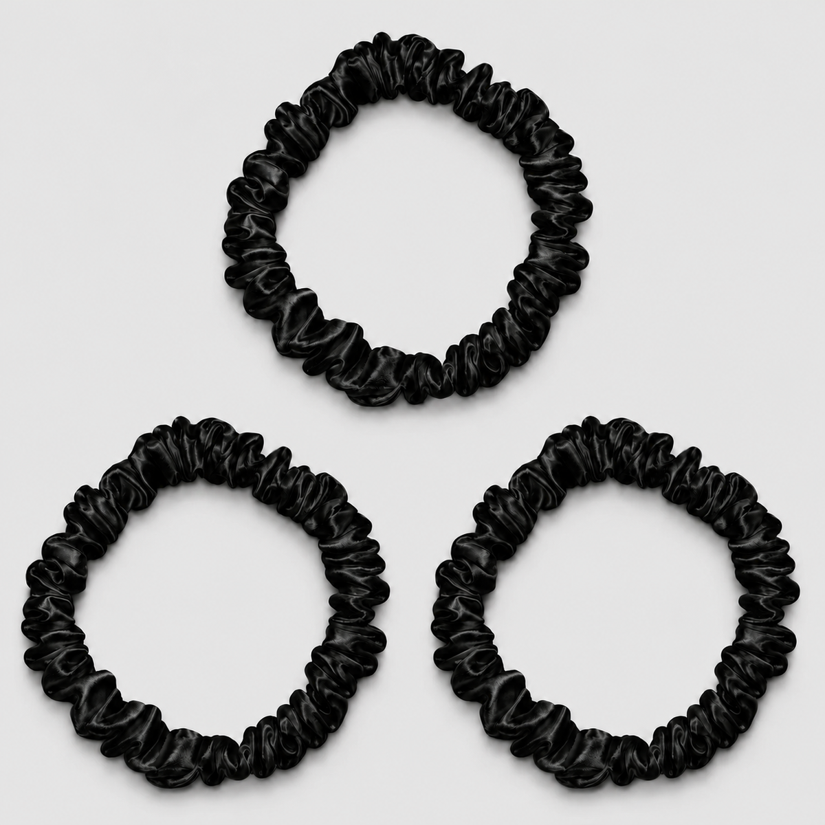 Silke Scrunchies Mini | 3-pak | Sort