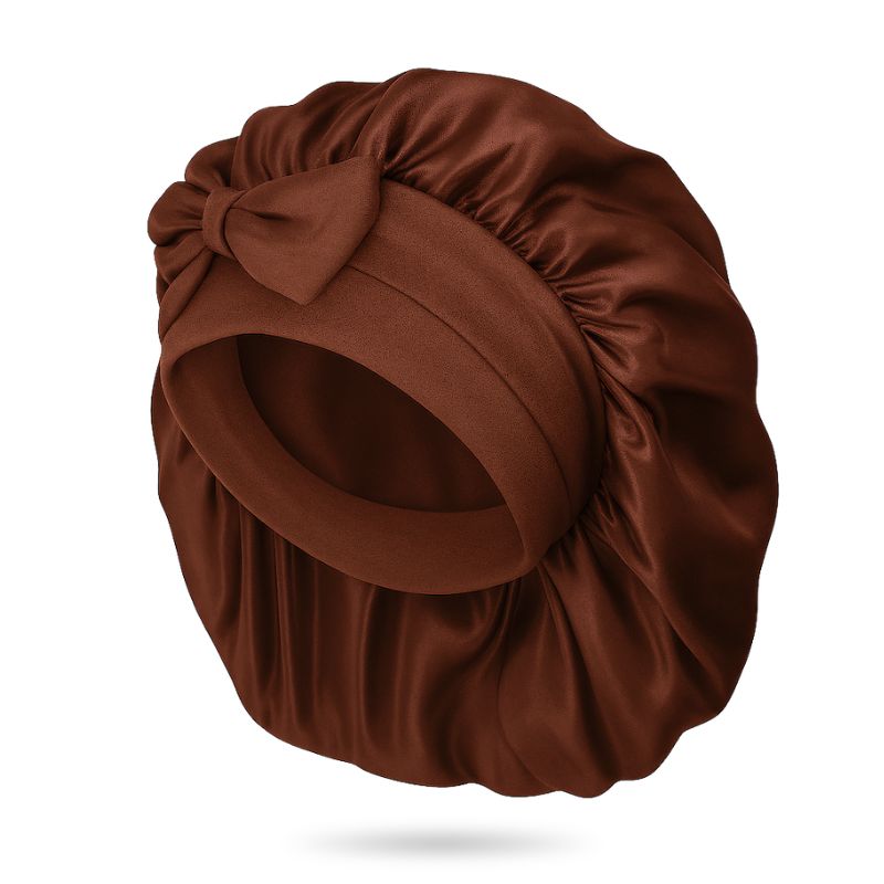 Luksus Silke Bonnet | Chocolate