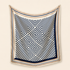 Silketørklæde - Blue Stripes | 68 CM