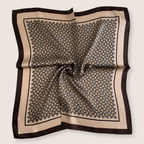 Silketørklæde | Brown and Beige Mix | 68 cm