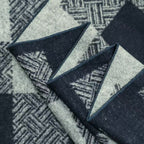 Brushed Silk Scarf – 100% Mulberry Silke | Deep Blue Mosaic