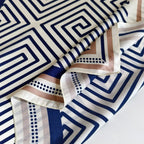 Silketørklæde - Blue Stripes | 68 CM